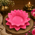 Pink Lotus Aasan-Urli bowl for idols.